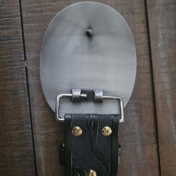 New silver western Letter A initial belt buckle. ALL letters usually available - Picture 2 of 4